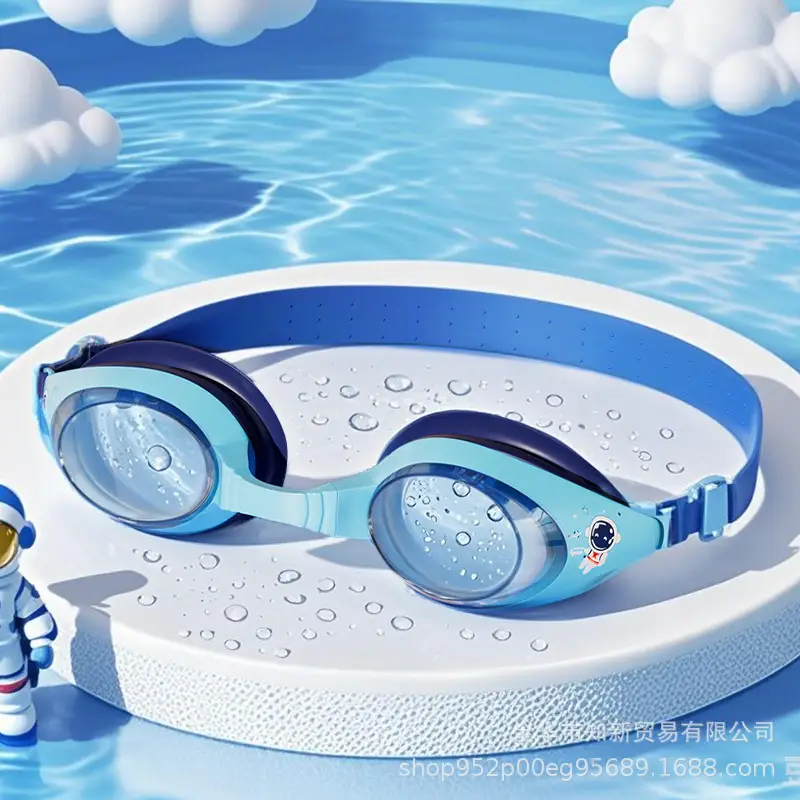 Cartoon Swimming Goggles, Children's Swimming Goggles Equipment, High-Definition Waterproof and Anti-Fog Silicone Goggles, Transparent Cross-Border Shipping
