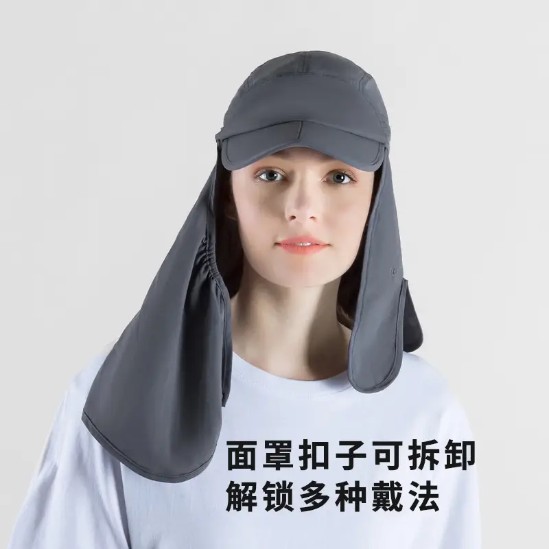 Men Waterproof Neck Cover with Peaked Cap SPF50+ - Image 8