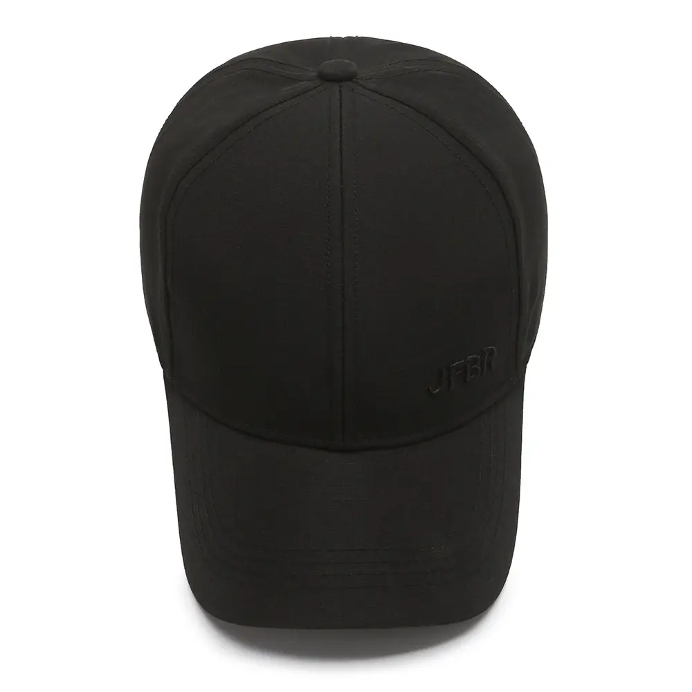 Men Adjustable Black Baseball Cap with Brand Logo - Image 7