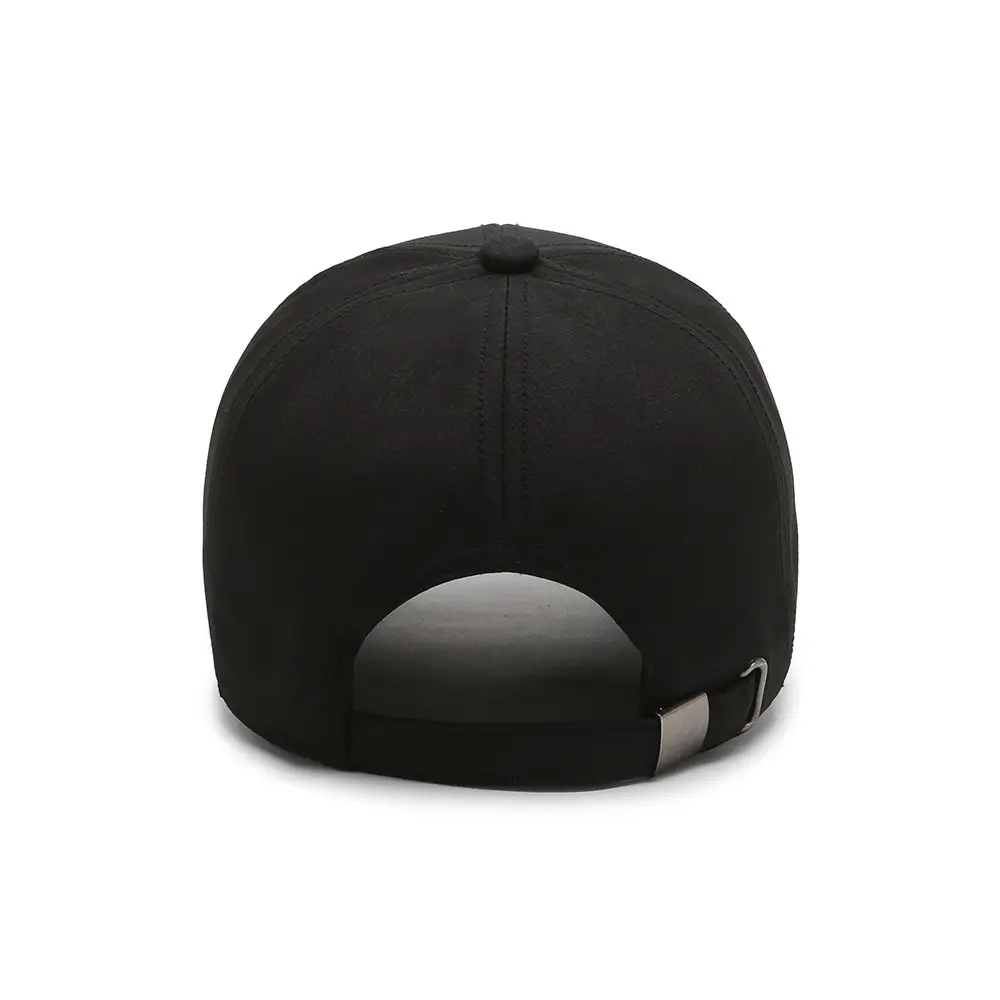 Men Adjustable Black Baseball Cap with Brand Logo - Image 8