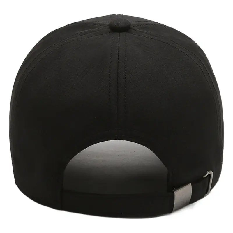 Men Adjustable Black Baseball Cap with Brand Logo