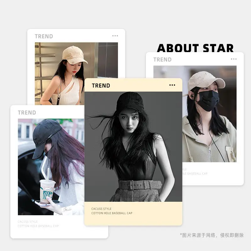Women Baseball Cap Retro Soft Top Cap Men's Joker Couple Hat Wholesale - Image 5