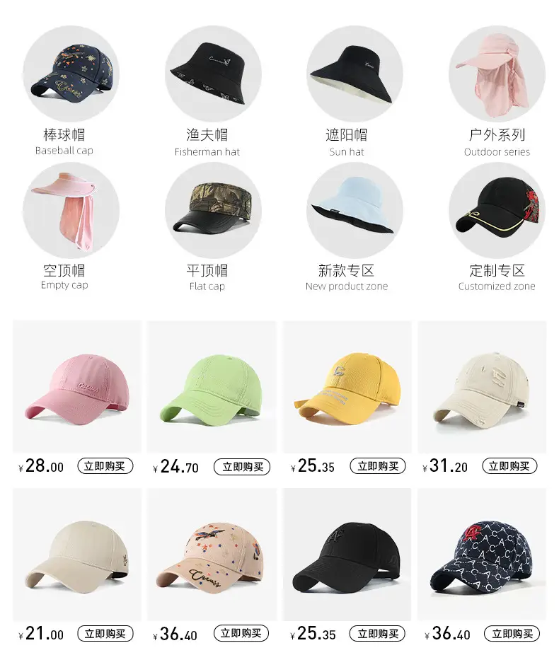 Women Baseball Cap Retro Soft Top Cap Men's Joker Couple Hat Wholesale — feature 1