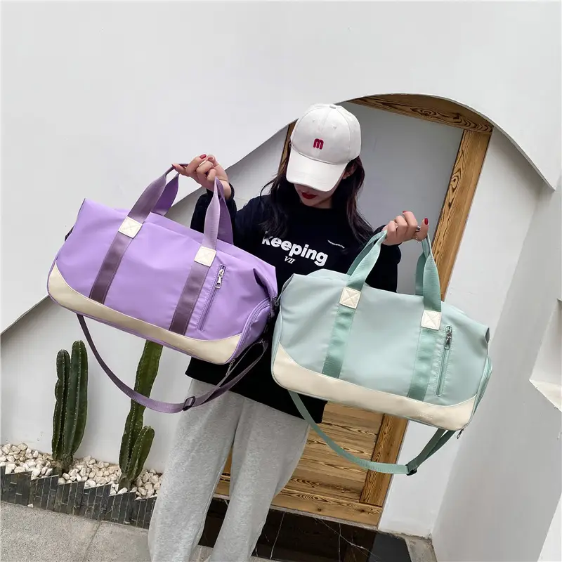 Trendy Purple Gym Bag for Men Women Large Capacity - Image 10