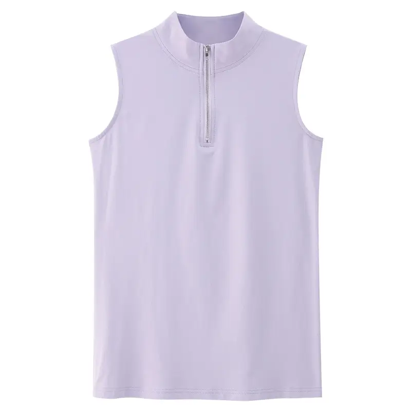Women White Zipper T-shirt Summer Top Slim Fit Cotton - Image 6
