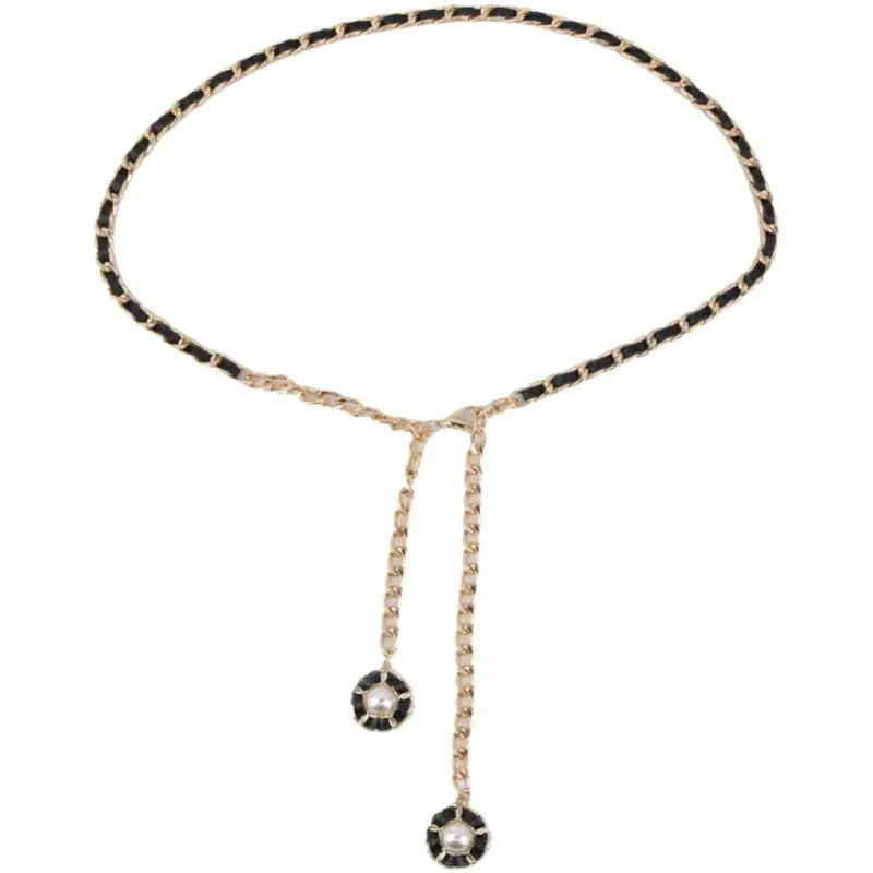 Gold Pearl Belt for Women's Skirt Summer Wear