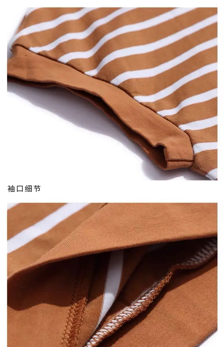 Women Striped T-Shirt Large Fit Loose Fit — feature 16