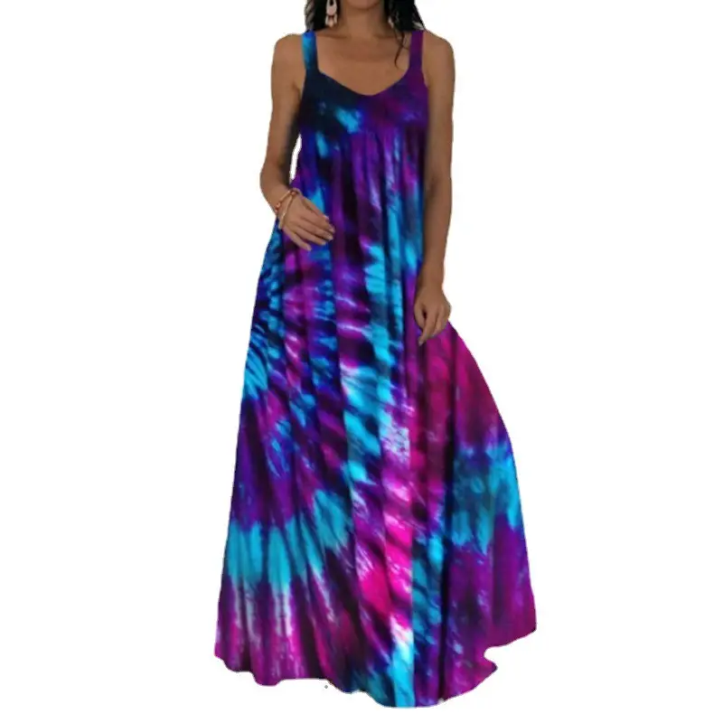 2023 Light Green 3D Swirl Tie-dye Dress - Image 4