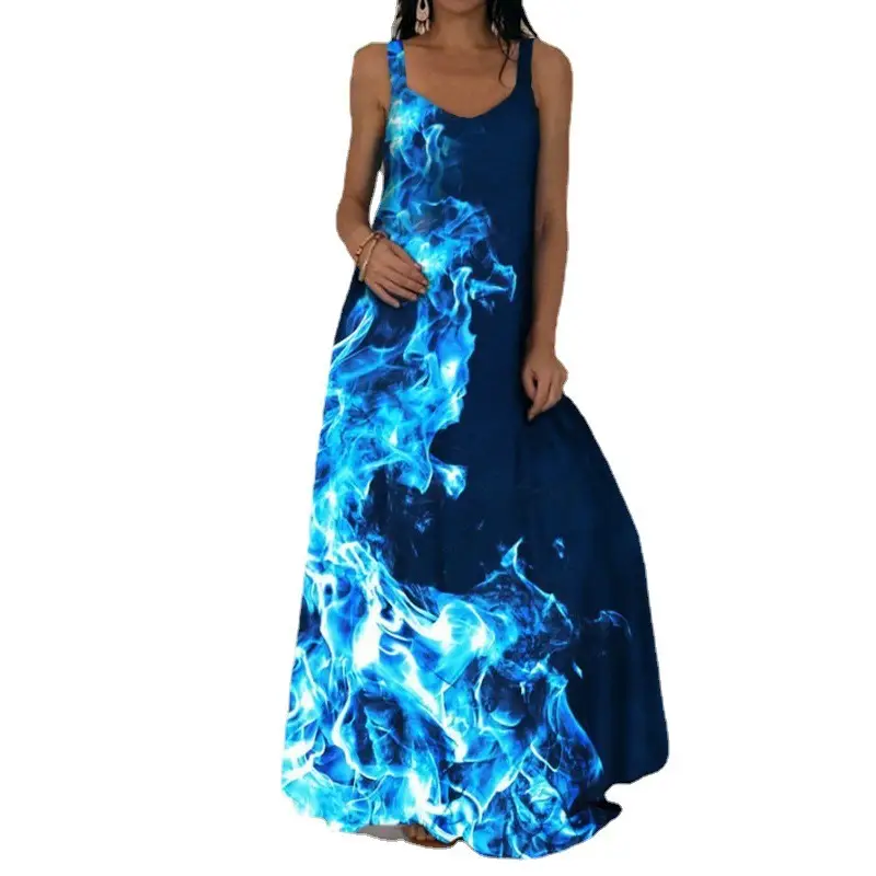 2023 Light Green 3D Swirl Tie-dye Dress - Image 7