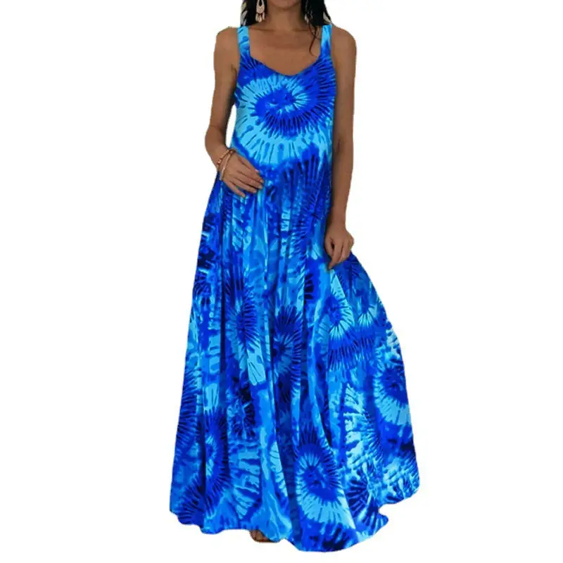 2023 Light Green 3D Swirl Tie-dye Dress - Image 8