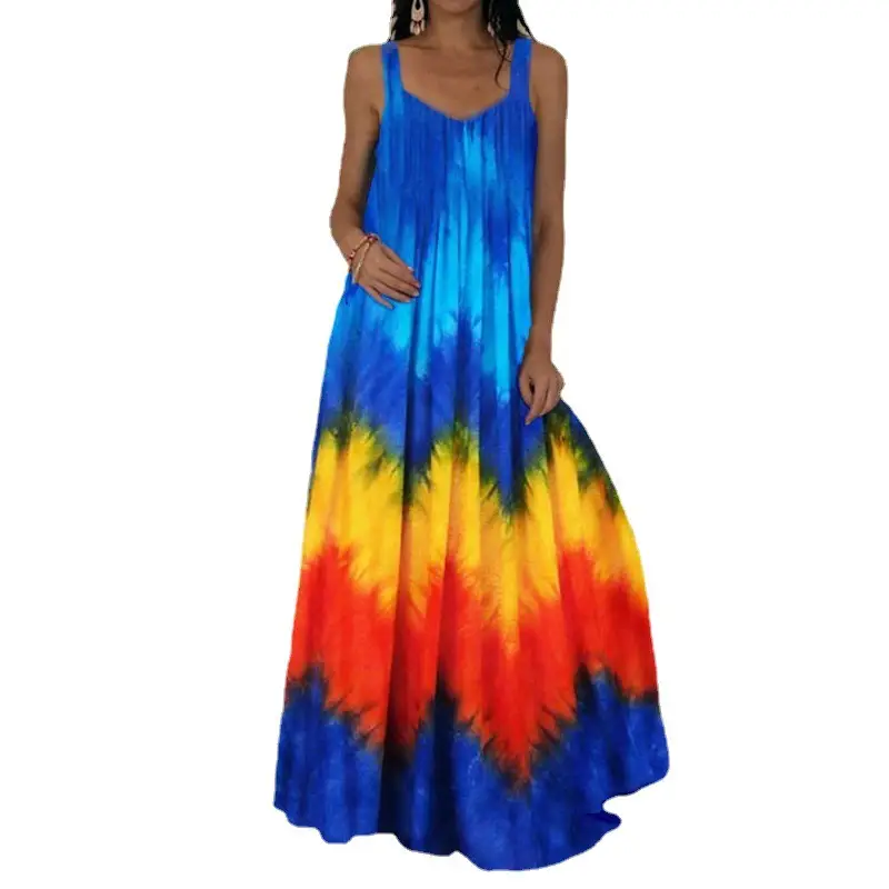 2023 Light Green 3D Swirl Tie-dye Dress - Image 9