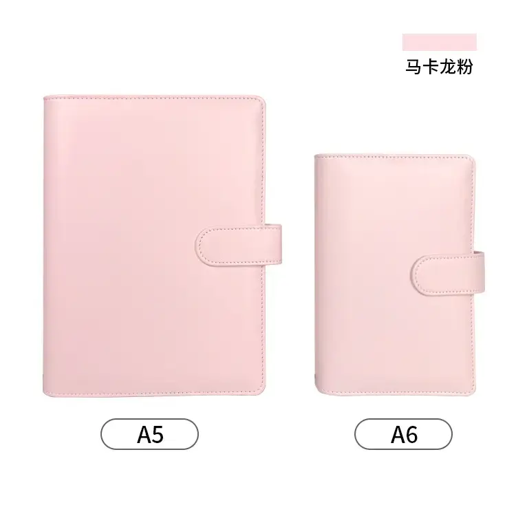 White PU Leather Heart Macaron A5 Travel Notebook - Image 15