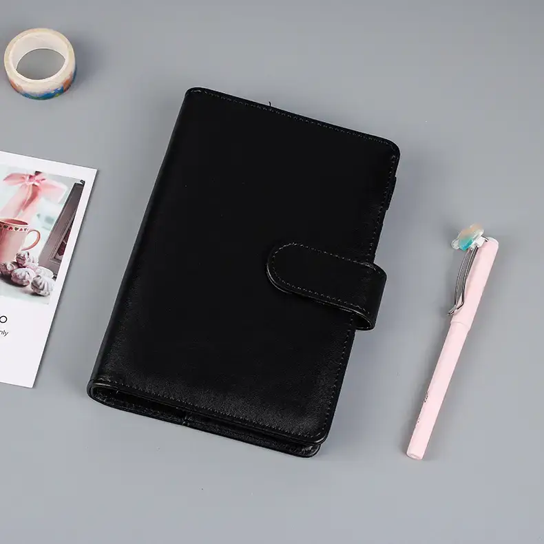 White PU Leather Heart Macaron A5 Travel Notebook - Image 4