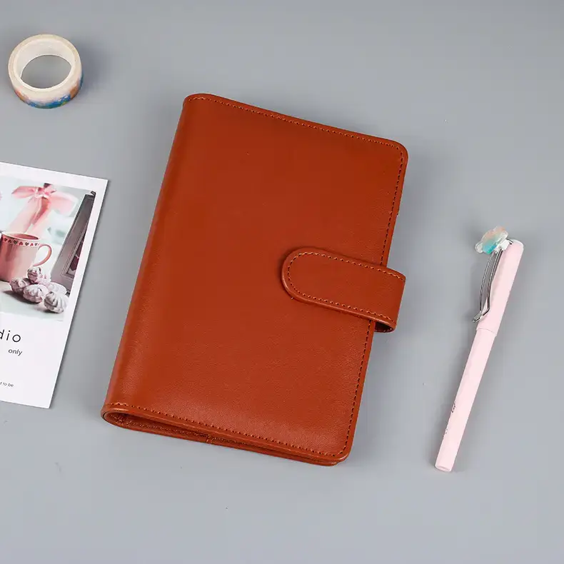 White PU Leather Heart Macaron A5 Travel Notebook - Image 6