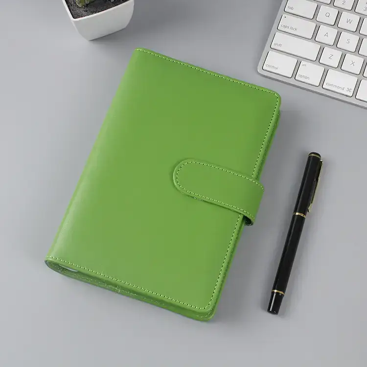 White PU Leather Heart Macaron A5 Travel Notebook - Image 8