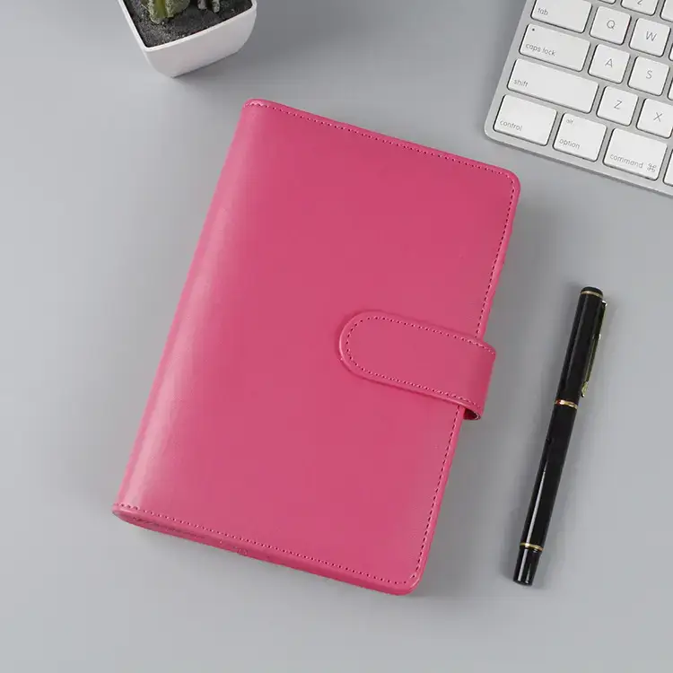 White PU Leather Heart Macaron A5 Travel Notebook - Image 9