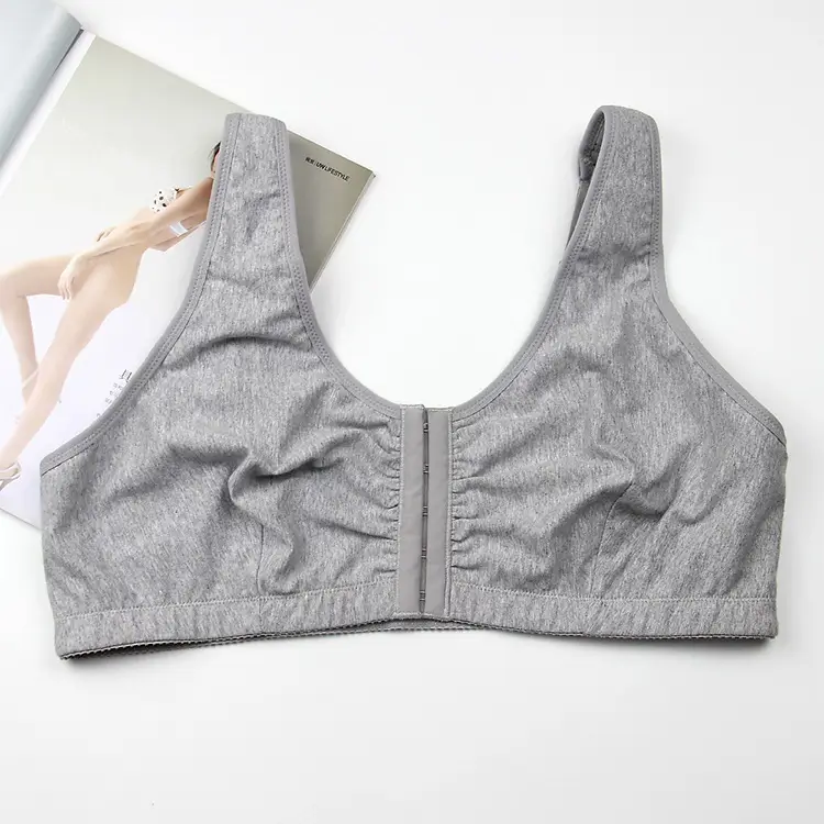 European American Large Bra Front Buckle Adjustable Cotton