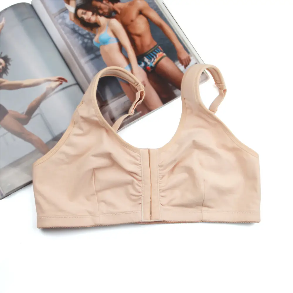European American Large Bra Front Buckle Adjustable Cotton
