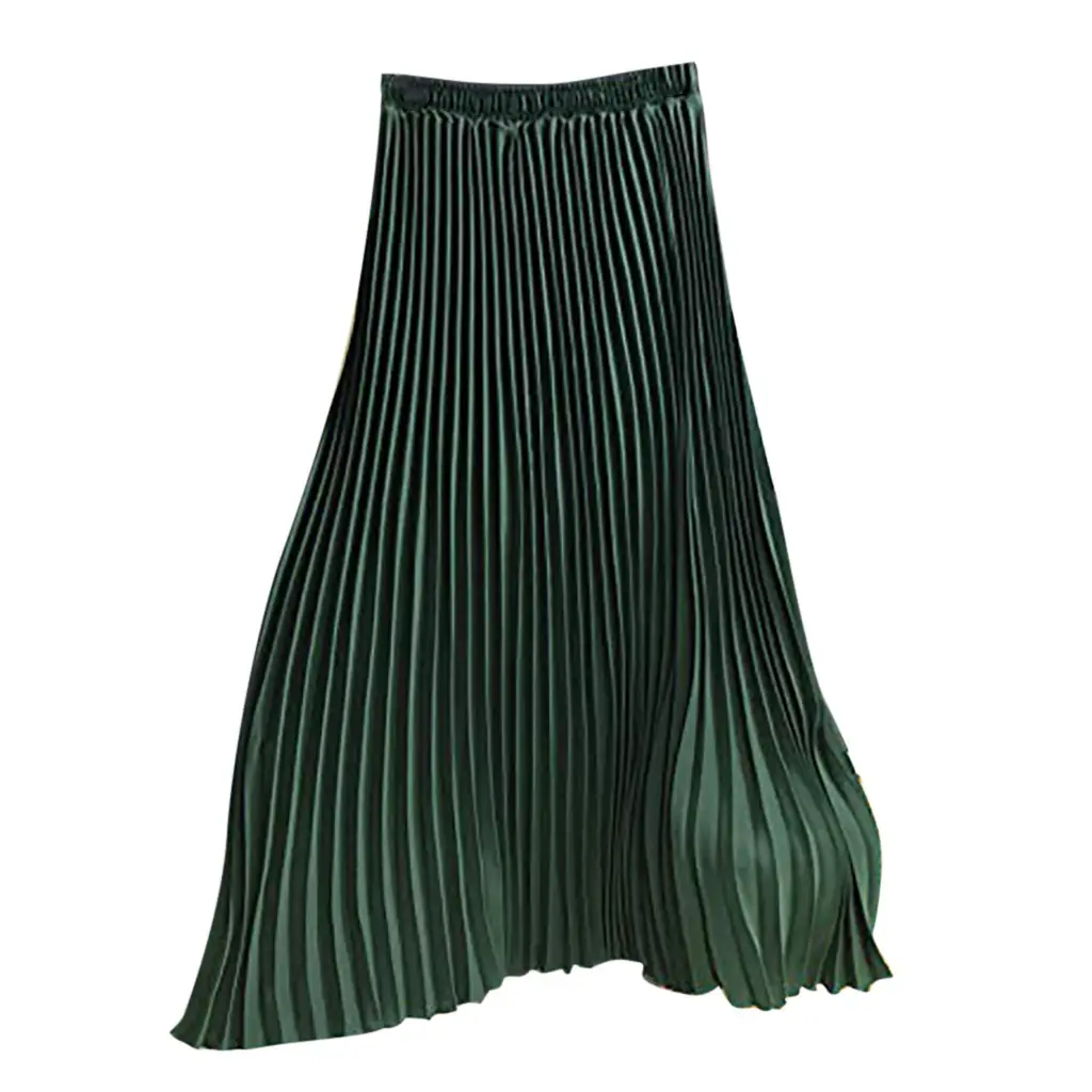 2023 Summer Chiffon Pleated Skirt Half Length Pink — feature 20