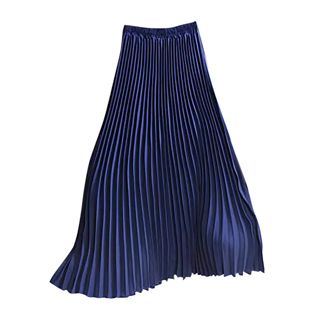 2023 Summer Chiffon Pleated Skirt Half Length Pink — feature 4