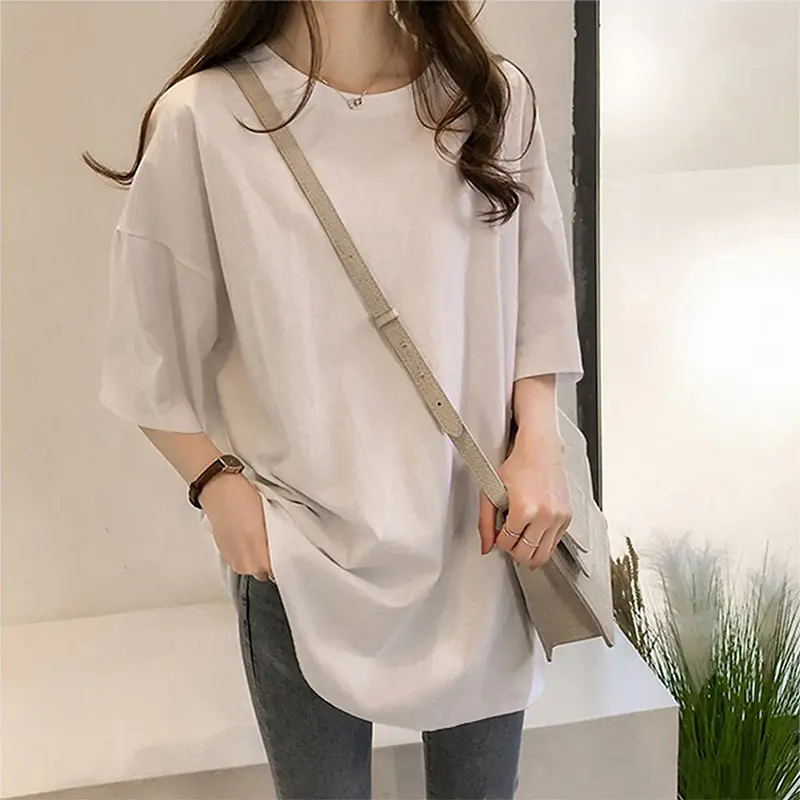 Women Loose White T-Shirt Harajuku Style Summer Wear