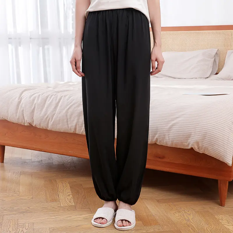 Black Korean Style Shrink Pants Large Size — feature 4