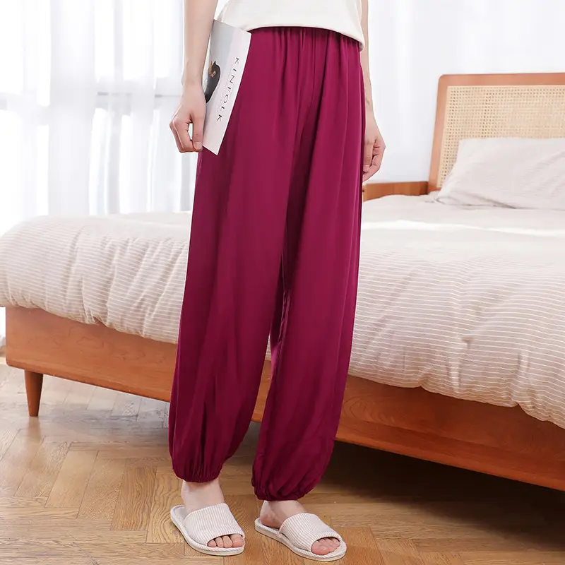 Black Korean Style Shrink Pants Large Size