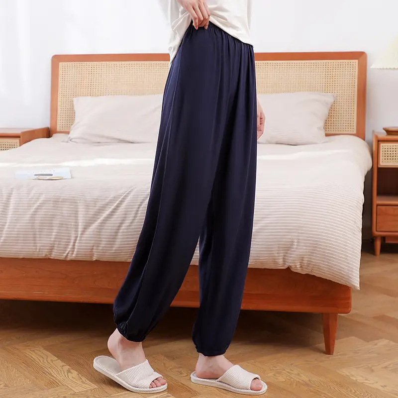 Black Korean Style Shrink Pants Large Size