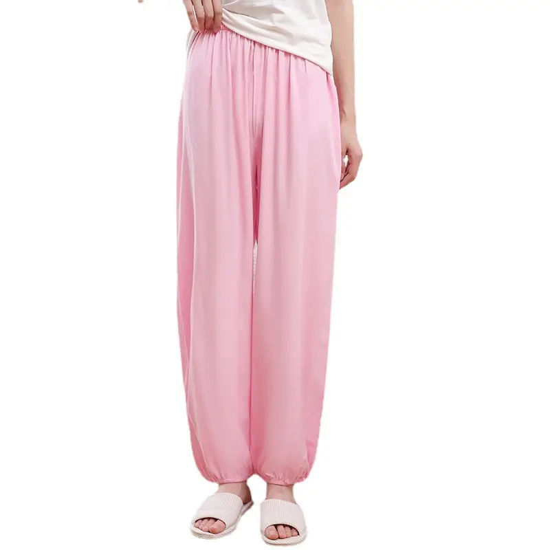 Black Korean Style Shrink Pants Large Size