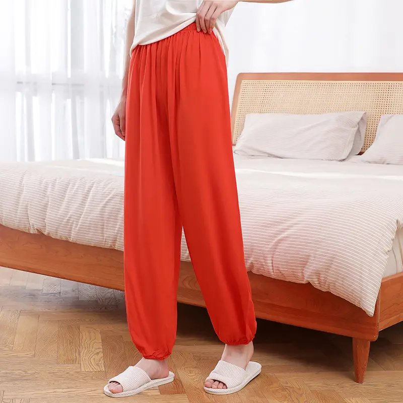Black Korean Style Shrink Pants Large Size