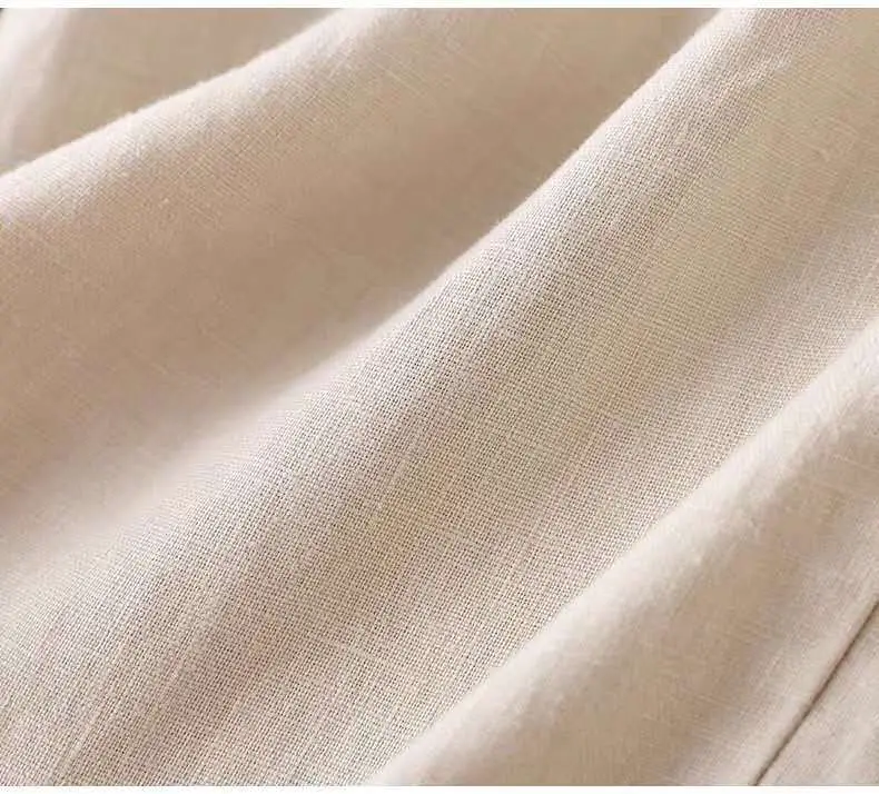 2024 Plus Size Linen Wide Leg Pants White — feature 10