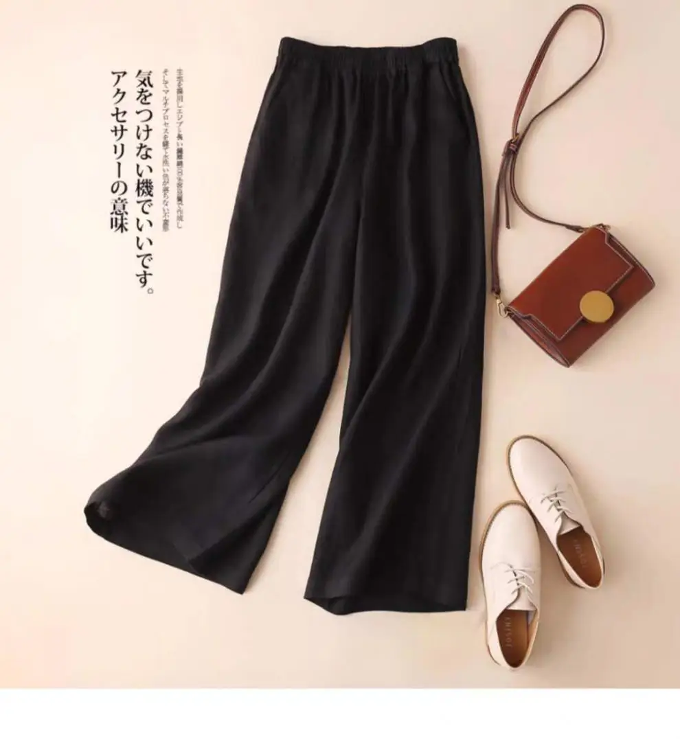 2024 Plus Size Linen Wide Leg Pants White — feature 4