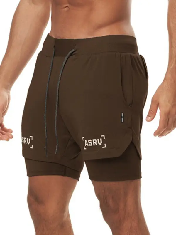 Men's White Quick-Drying Shorts Double Layer - Image 8