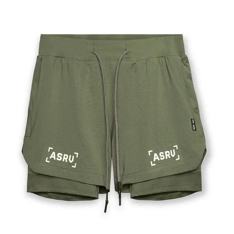 Men's White Quick-Drying Shorts Double Layer - Image 2