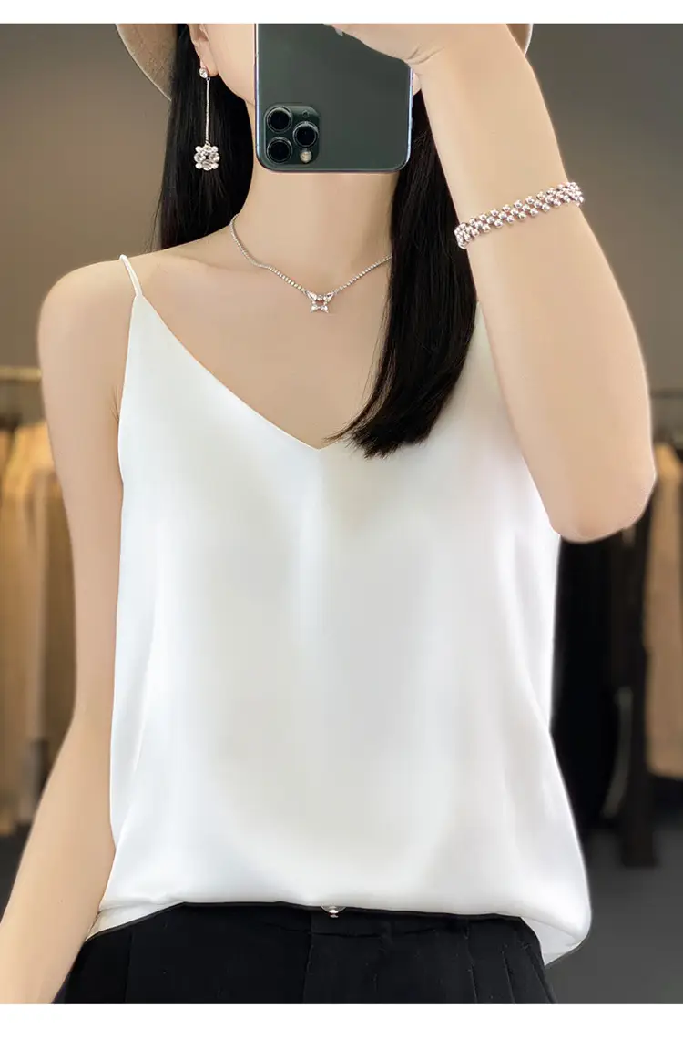 Women V Neck Camisole with Thin Strap & V Neck Design — feature 20
