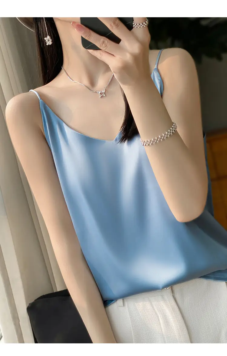 Women V Neck Camisole with Thin Strap & V Neck Design — feature 32
