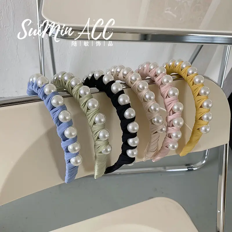 Korean Style Pearl Hairband for Women - Image 9