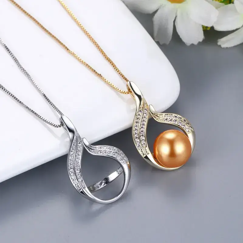 Cross-Border Wing Pendant with Pearl & Zircon Necklace