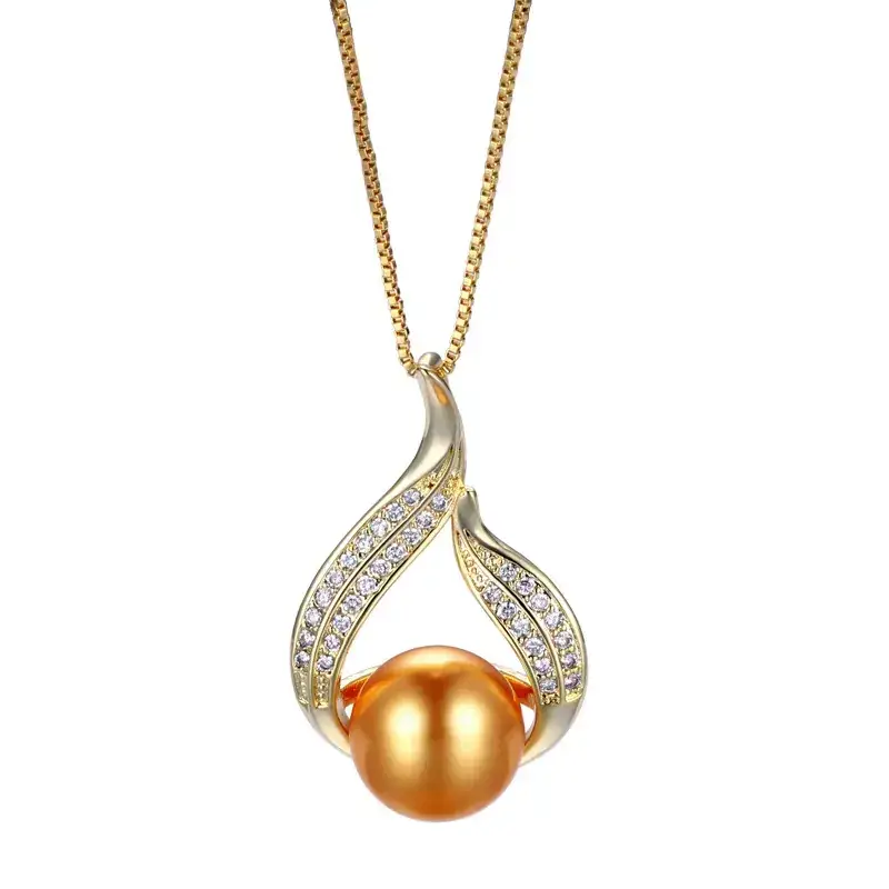 Cross-Border Wing Pendant with Pearl & Zircon Necklace