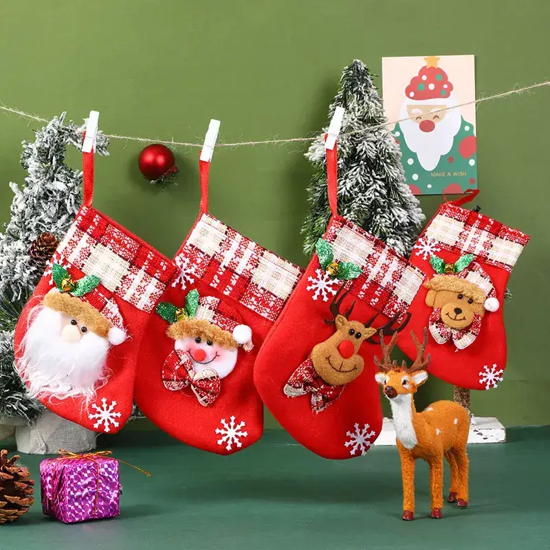Christmas Santa Socks Gift Bag Small Size - Image 22