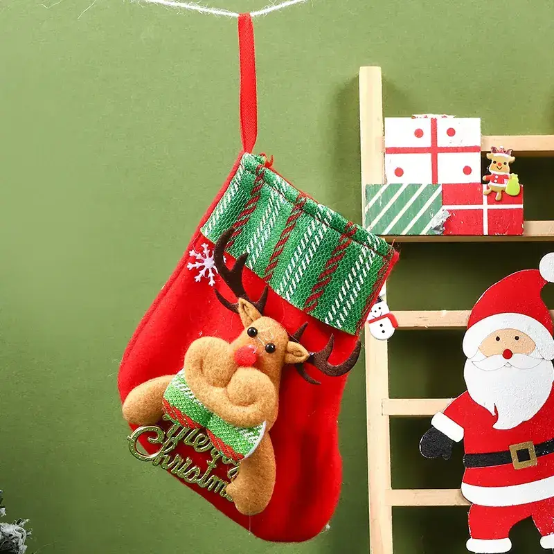 Christmas Santa Socks Gift Bag Small Size - Image 11
