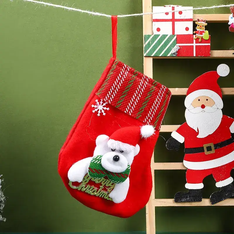 Christmas Santa Socks Gift Bag Small Size - Image 12