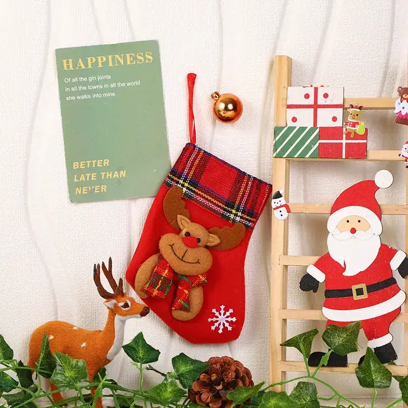 Christmas Santa Socks Gift Bag Small Size - Image 19