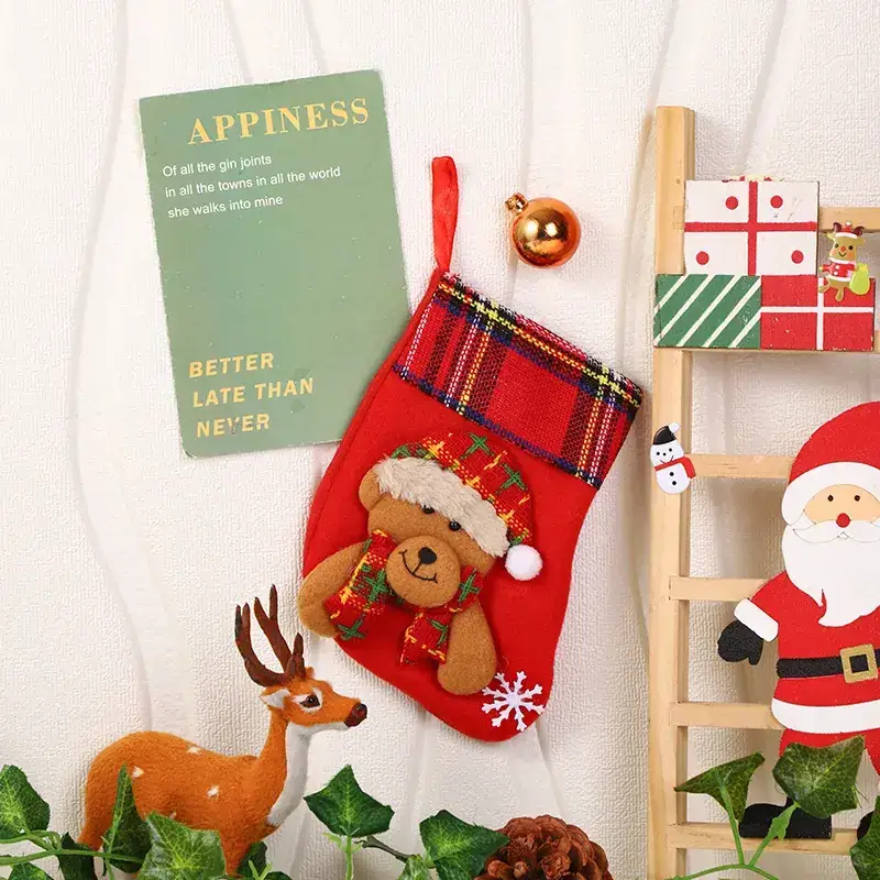Christmas Santa Socks Gift Bag Small Size - Image 20