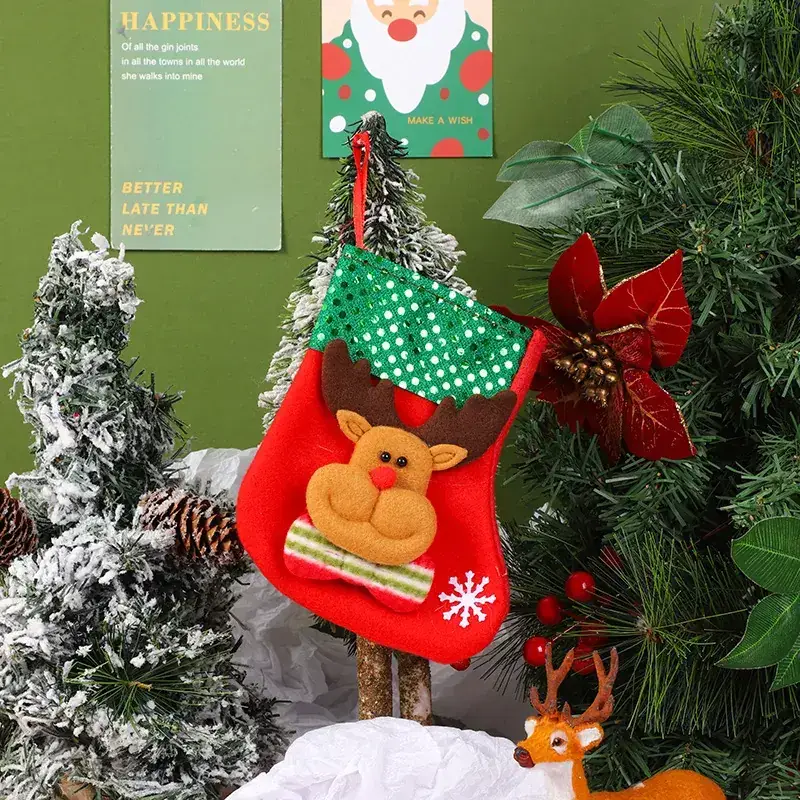 Christmas Santa Socks Gift Bag Small Size - Image 3