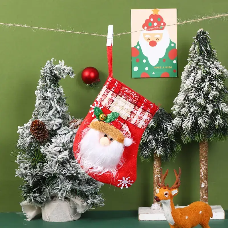Christmas Santa Socks Gift Bag Small Size - Image 5
