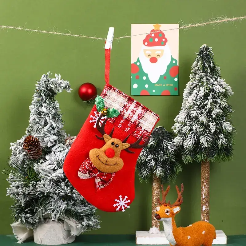 Christmas Santa Socks Gift Bag Small Size - Image 7