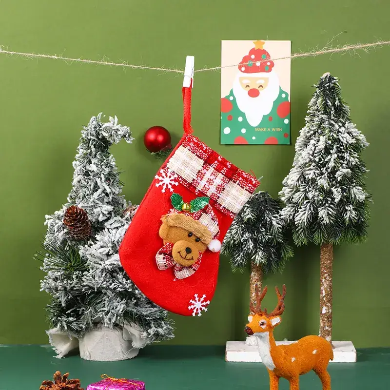 Christmas Santa Socks Gift Bag Small Size - Image 8