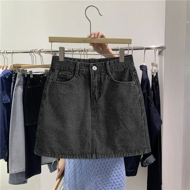 Summer 2021 High Waist Slimming Denim Skirt for Women