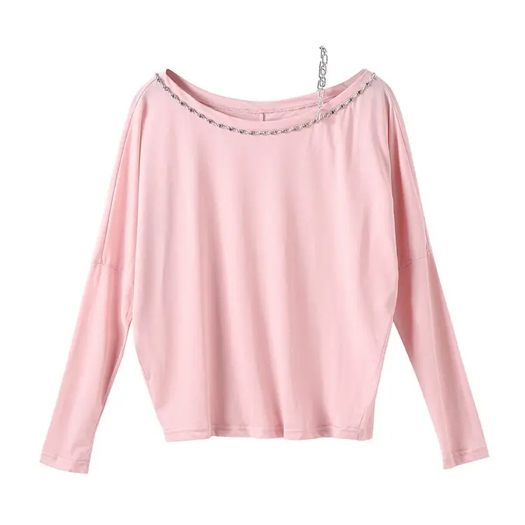 Women Off-Shoulder Long Sleeve T-Shirt 2021
